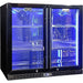 Schmick Twin Door Quiet Running Black Heated Glass Door Bar Fridge (Model: SK246-B-HD)