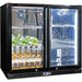 Schmick Twin Door Quiet Running Black Heated Glass Door Bar Fridge (Model: SK246-B-HD)