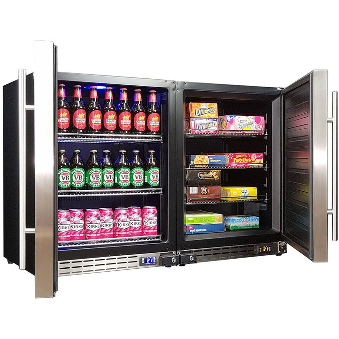 Schmick Under Bench Matching Fridge And Freezer Combination - Quiet Running (Model: BD113-SS-COMBO)
