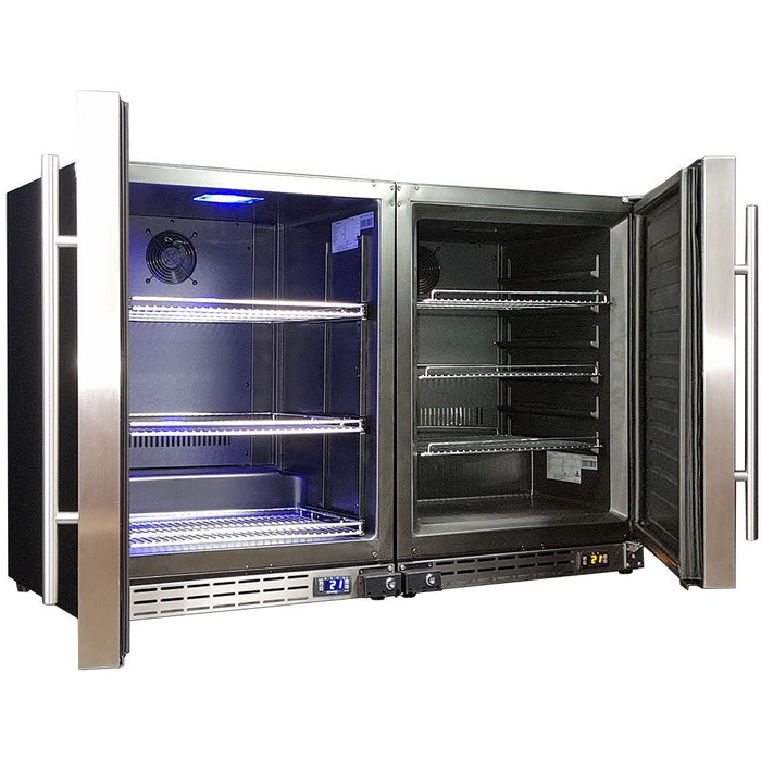 Schmick Under Bench Matching Fridge And Freezer Combination - Quiet Running (Model: BD113-SS-COMBO)