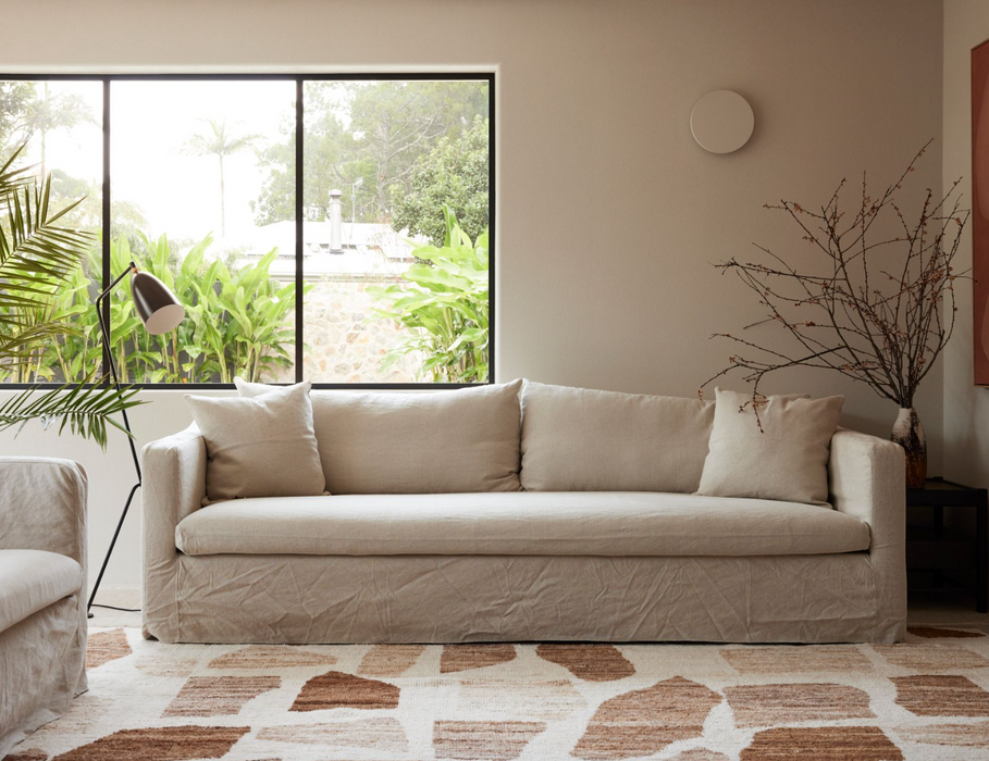 Ayla 3-Seater Sofa - Natural Linen Colour