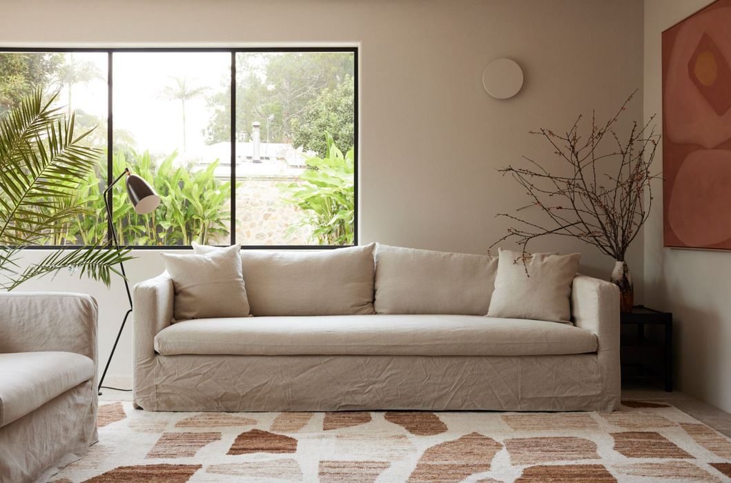 Ayla 3-Seater Sofa - Natural Linen Colour