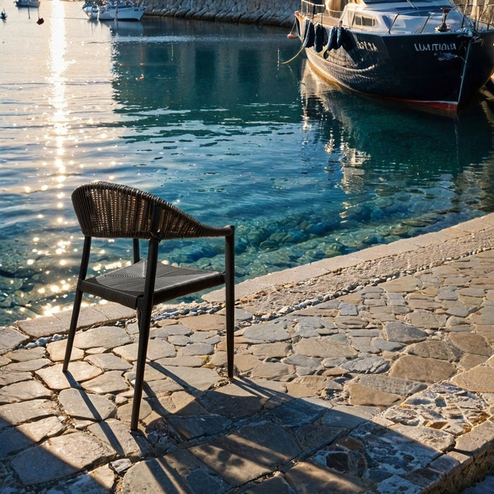 Serena Outdoor Dining Chair - Charcoal - Raffinata