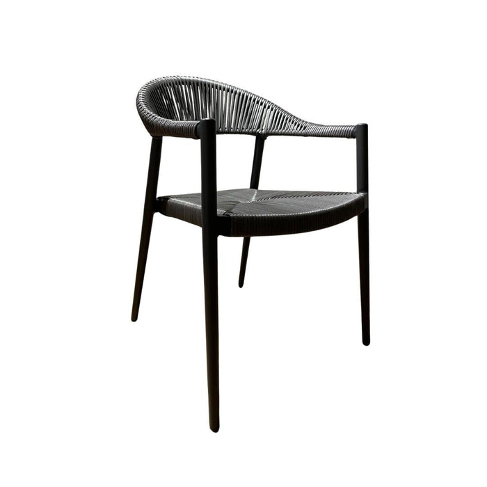 Serena Outdoor Dining Chair - Charcoal - Raffinata