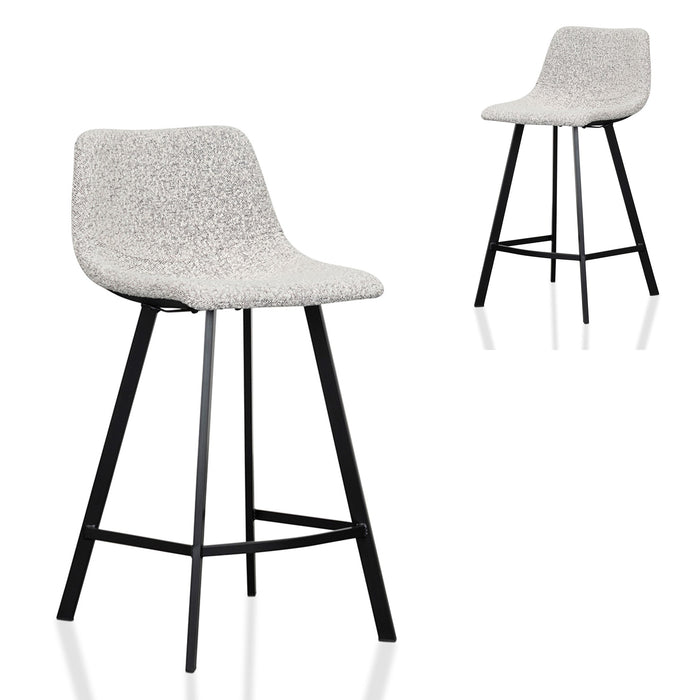 CBS8205-SE 65cm Bar Stool - Moonlit Pepper Boucle (Set of 2)