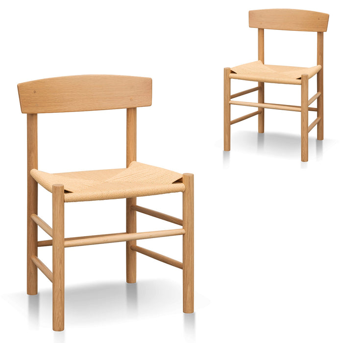 CDC8015-OW Rattan Dining Chair - Natural (Set of 2)