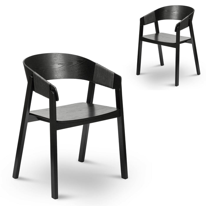 CDC8198-SD Dining Chair - Full Black (Set of 2)