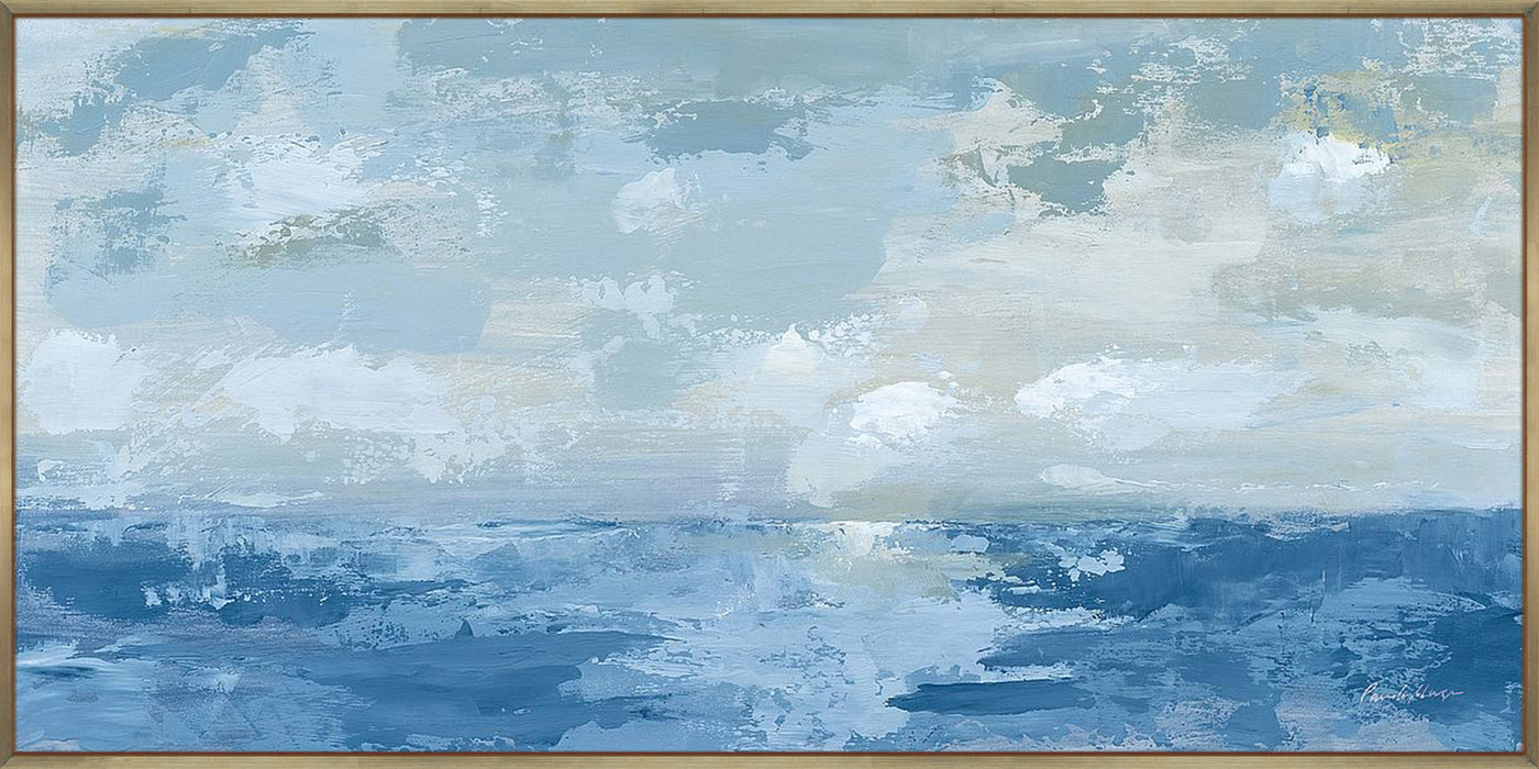 Silver Blue Sea Wall Art