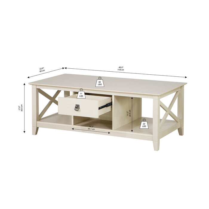 Laura Coffee Table - Antique White