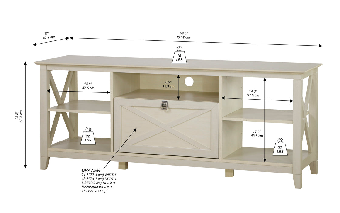 Laura Tv Unit - Antique White