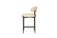 Soho Counter Stool - Linen - Black 64cm