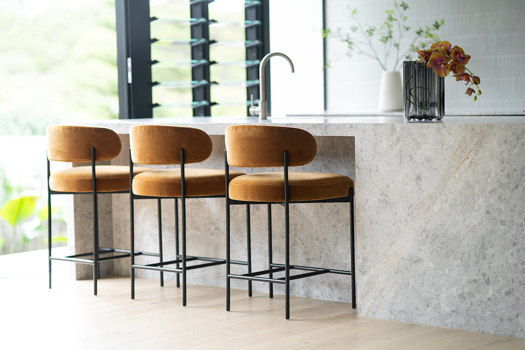 Soho Counter Stool - Rust - Black 64cm