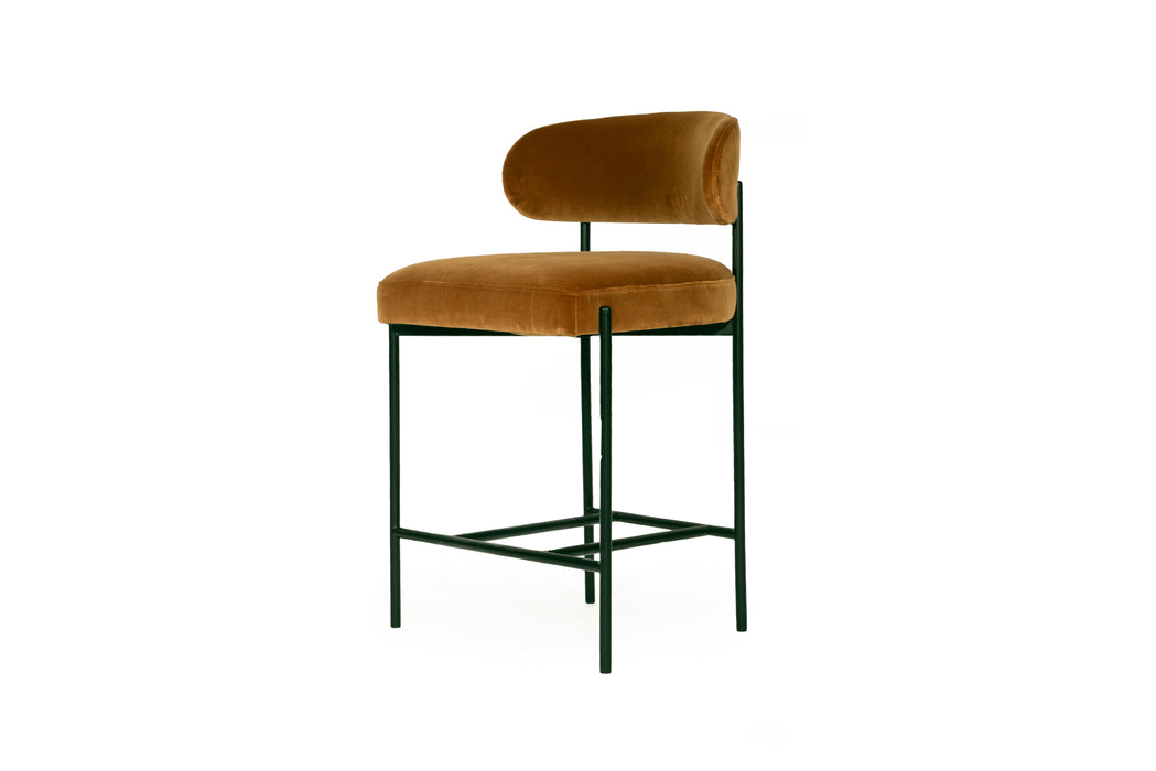 Soho Counter Stool - Rust - Black 64cm