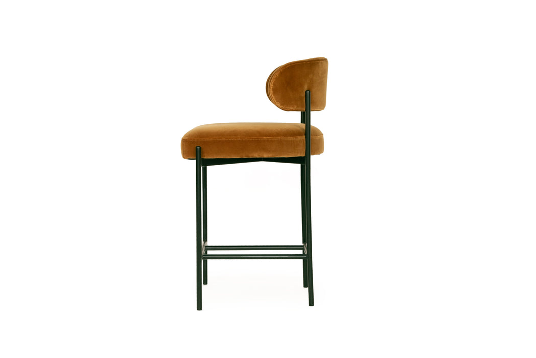 Soho Counter Stool - Rust - Black 64cm