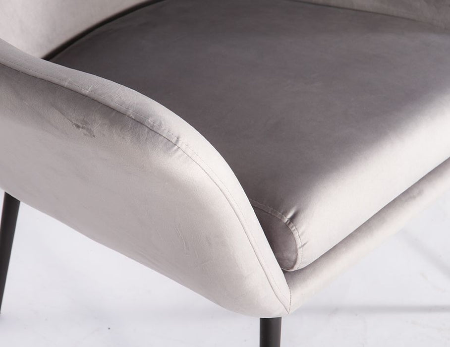 Soho Lounge Chair - Light Grey Velvet