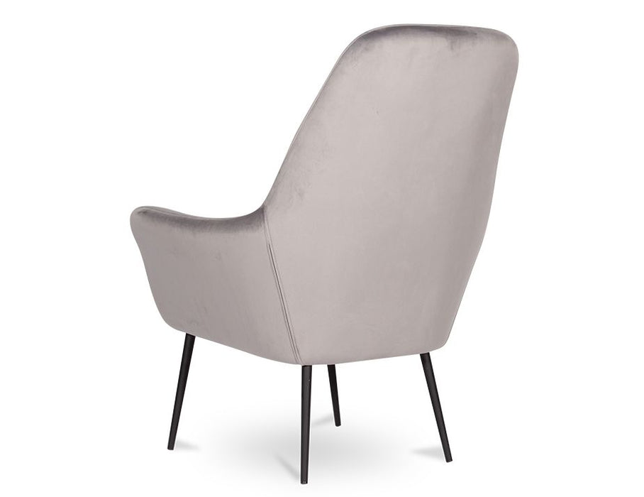 Soho Lounge Chair - Light Grey Velvet