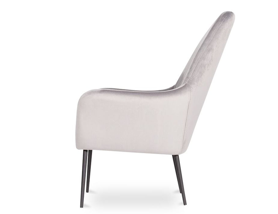 Soho Lounge Chair - Light Grey Velvet