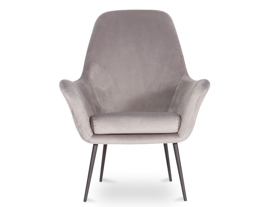 Soho Lounge Chair - Light Grey Velvet