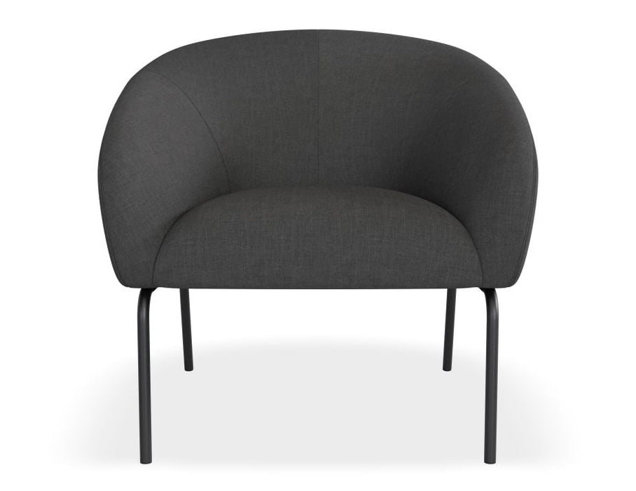 Solace Lounge Chair - Storm Grey - Brushed Matt Bronze Legs