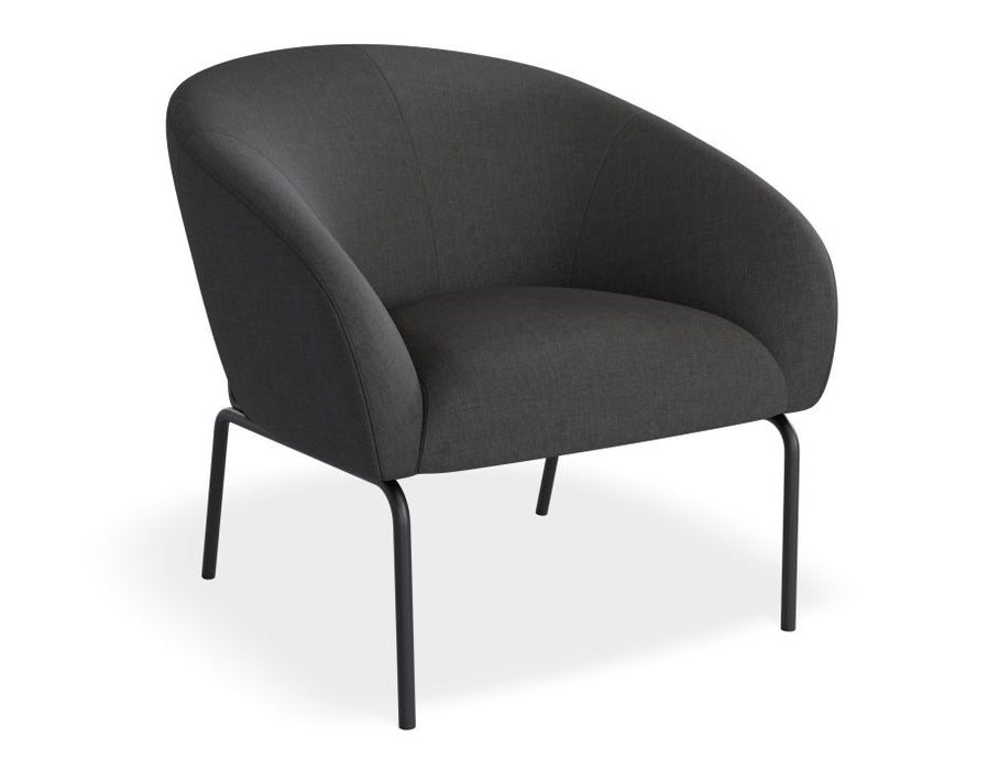 Solace Lounge Chair - Storm Grey - Matt Black Legs