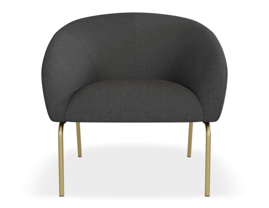 Solace Lounge Chair - Storm Grey - Brushed Matt Bronze Legs