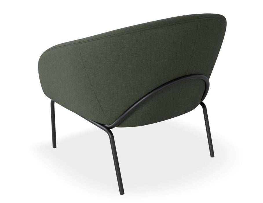 Solace Lounge Chair - Kelp Green - Brushed Matt Bronze Legs