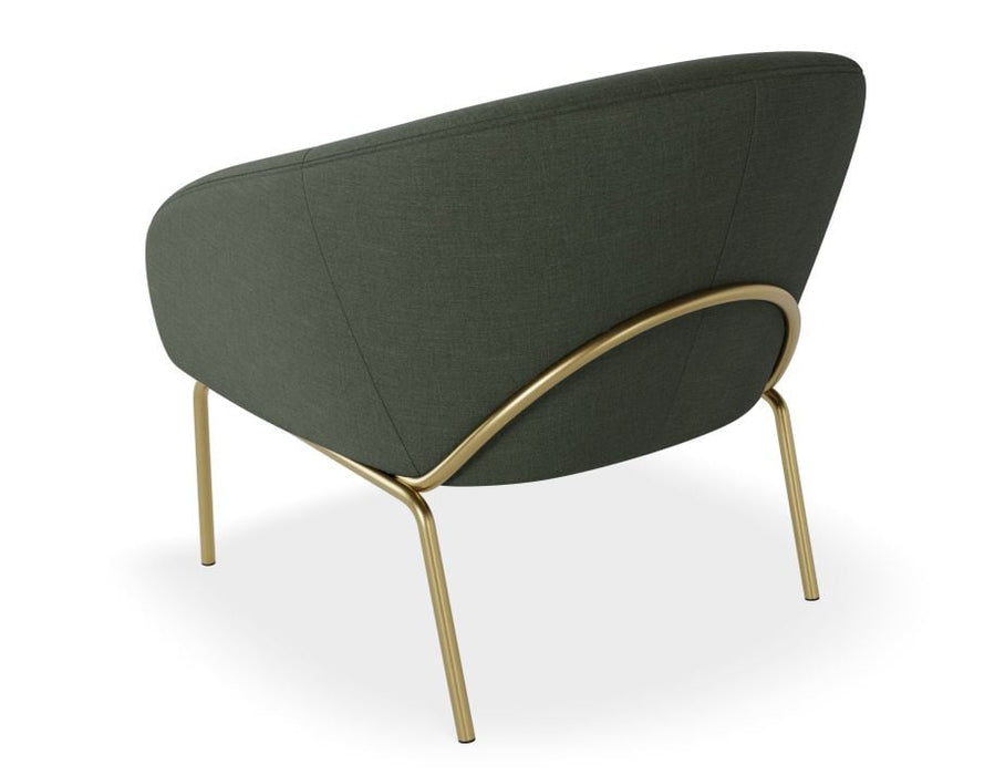 Solace Lounge Chair - Kelp Green - Brushed Matt Bronze Legs