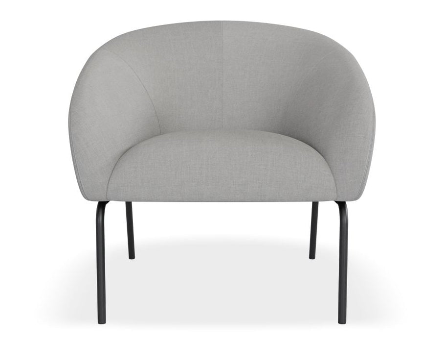 Solace Lounge Chair - Cloud Grey - Brushed Matt Gold Legs