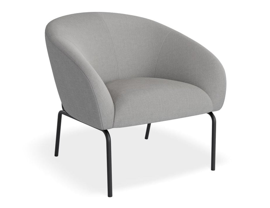 Solace Lounge Chair - Cloud Grey - Brushed Matt Gold Legs