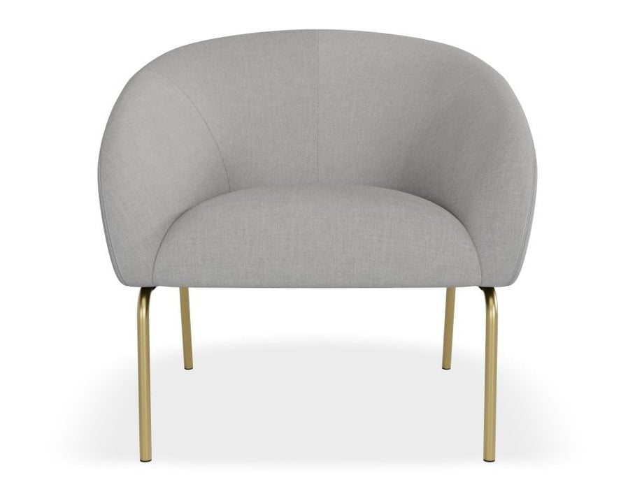 Solace Lounge Chair - Cloud Grey - Brushed Matt Bronze Legs