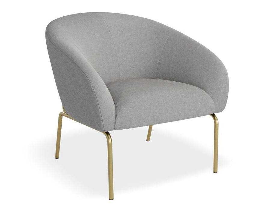 Solace Lounge Chair - Cloud Grey - Brushed Matt Bronze Legs