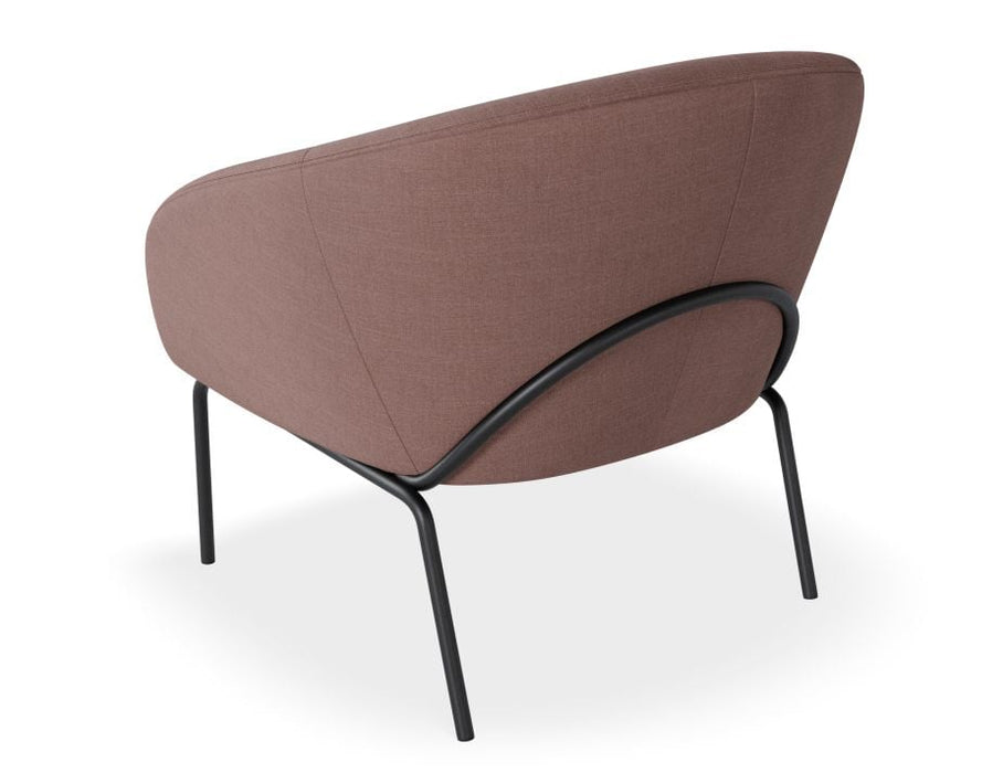 Solace Lounge Chair - Plush Pink - Brushed Matt Bronze Legs