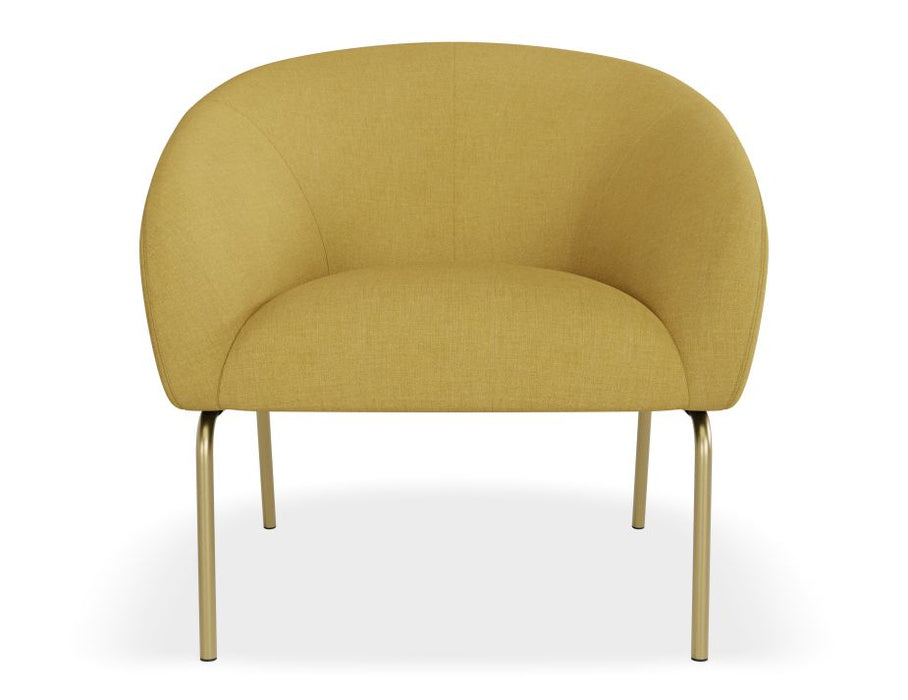 Solace Lounge Chair - Tuscan Yellow - Matt Black Legs