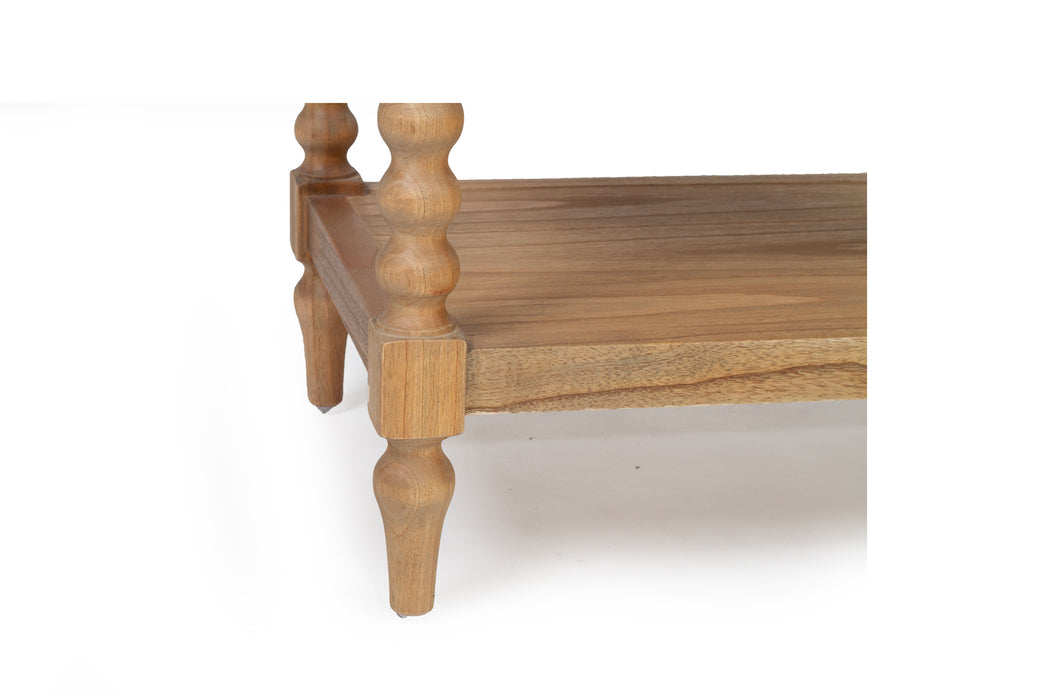 Stradbroke Bobbin Bedside Table - Weathered Oak