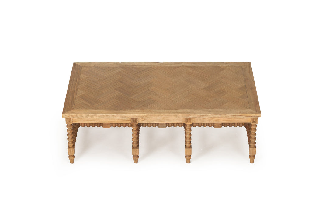 Stradbroke Bobbin Coffee Table - Herringbone top