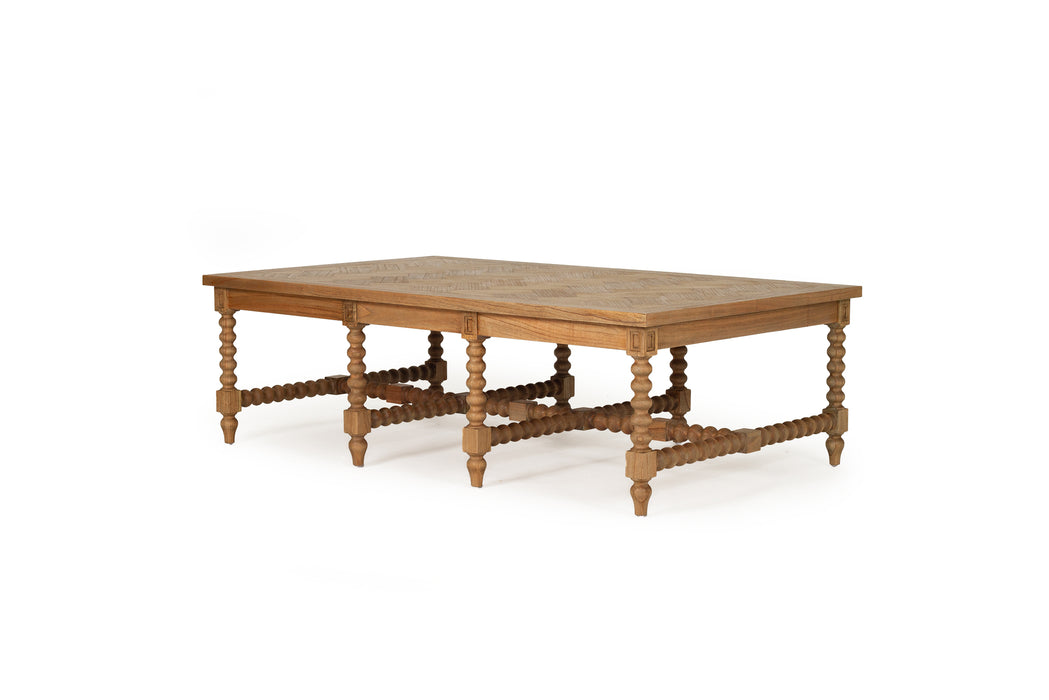 Stradbroke Bobbin Coffee Table - Herringbone top