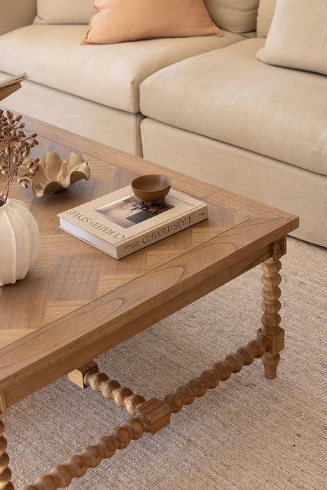 Stradbroke Bobbin Coffee Table - Herringbone top
