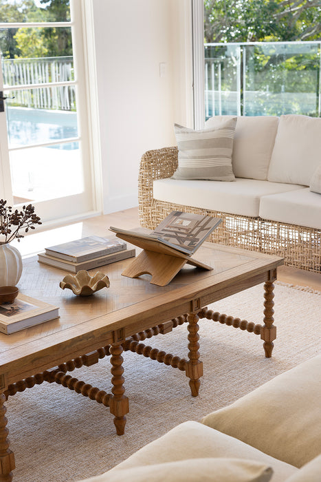 Stradbroke Bobbin Coffee Table - Herringbone top