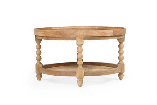Stradbroke Bobbin Coffee Table - Round - Weathered Oak 80cm