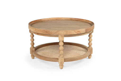 Stradbroke Bobbin Coffee Table - Round - Weathered Oak 80cm
