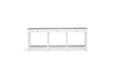 Stradbroke Bobbin Console Table - White - 3 Drawer - White 220cm