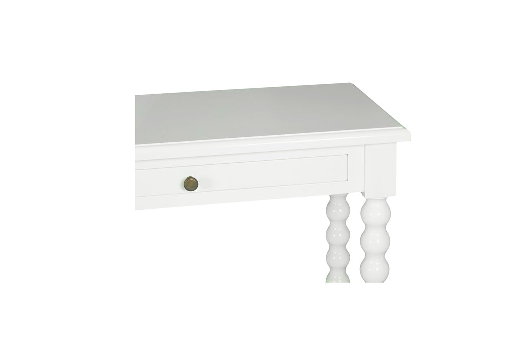 Stradbroke Bobbin Console Table - White - 3 Drawer - White 220cm