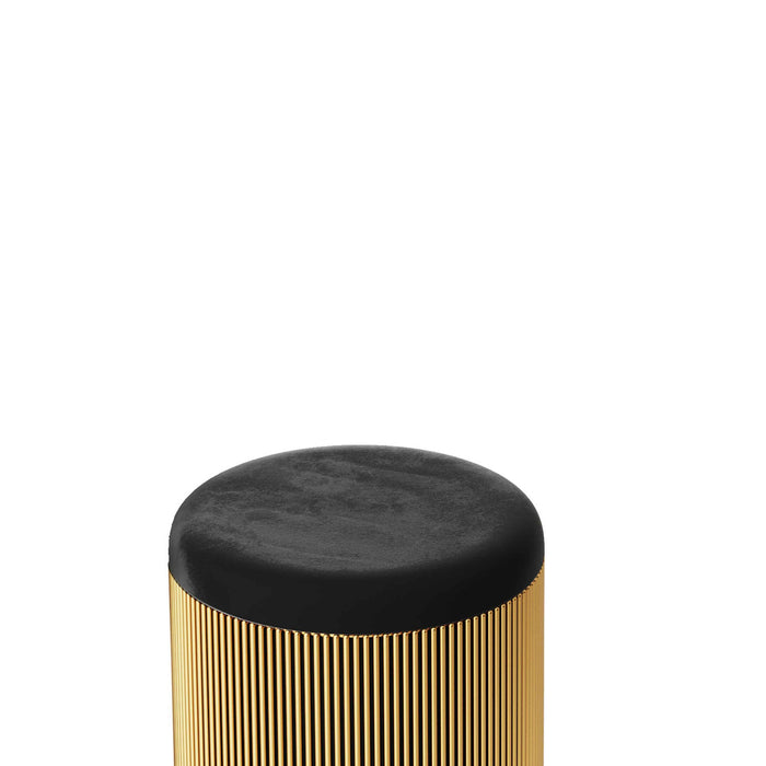 Strings Pouffe Gold Black