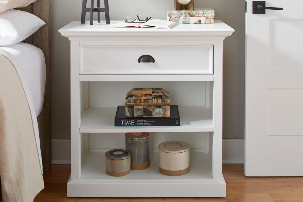 NovaSolo Halifax Grand Bedside Table with Shelves