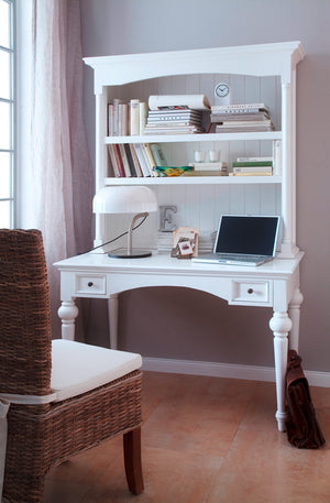 NovaSolo Provence Secretary Desk with Hutch