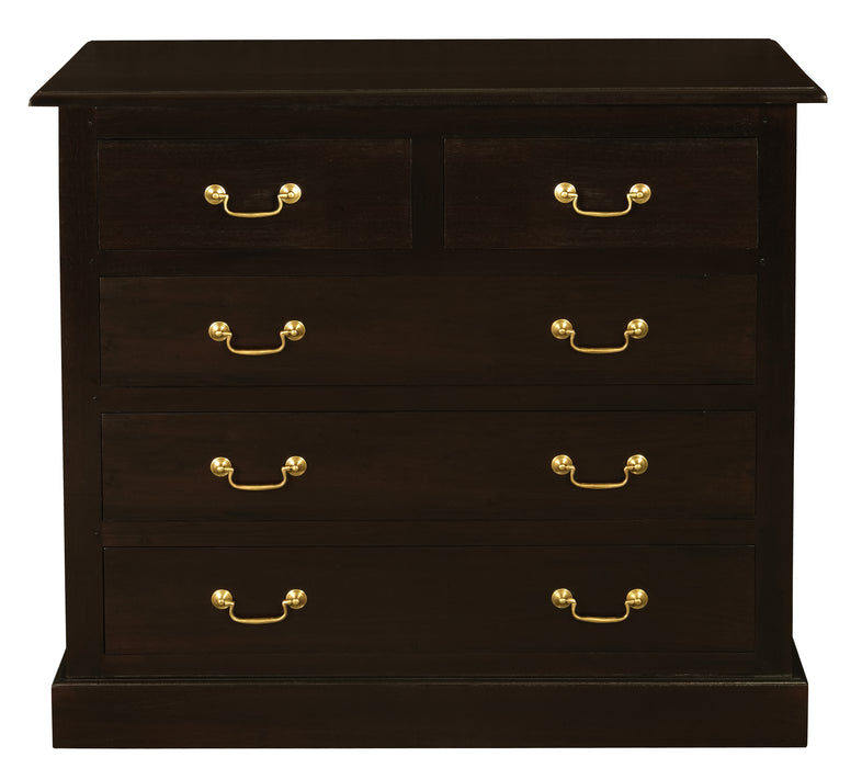 Tasmania 5 Drawer Tallboy (Chocolate)