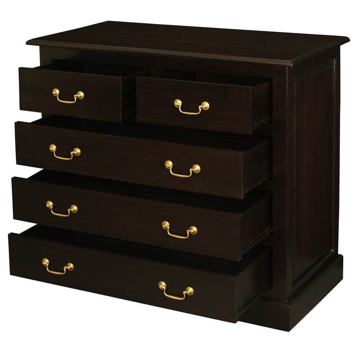 Tasmania 5 Drawer Tallboy (Chocolate)