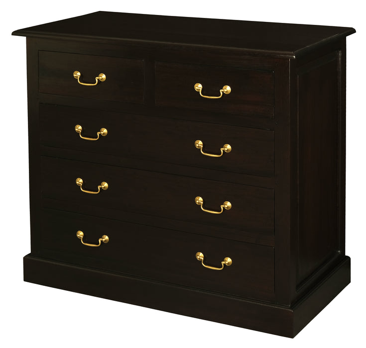 Tasmania 5 Drawer Tallboy (Chocolate)