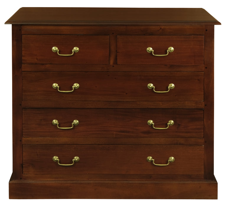 Tasmania 5 Drawer Tallboy (Mahogany)
