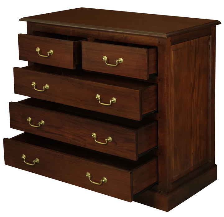 Tasmania 5 Drawer Tallboy (Mahogany)